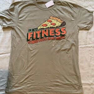 Graphic Tee with Pizza Design